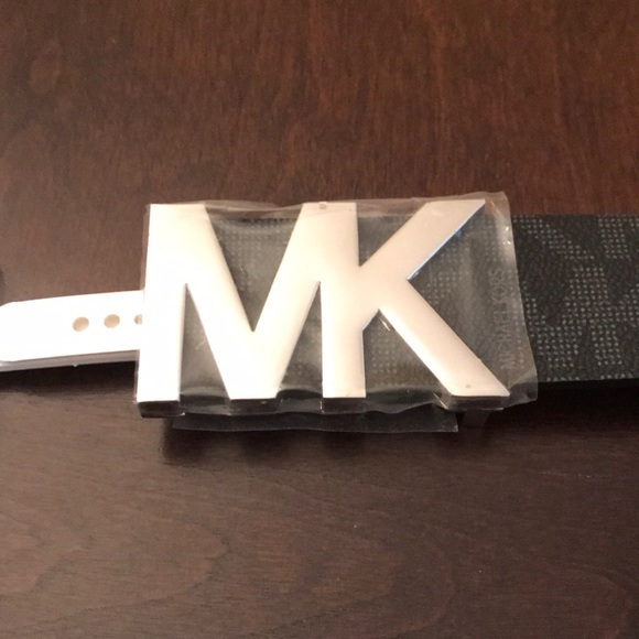 Michael Kors Black Monogrammed Belt - Picture 2 of 3